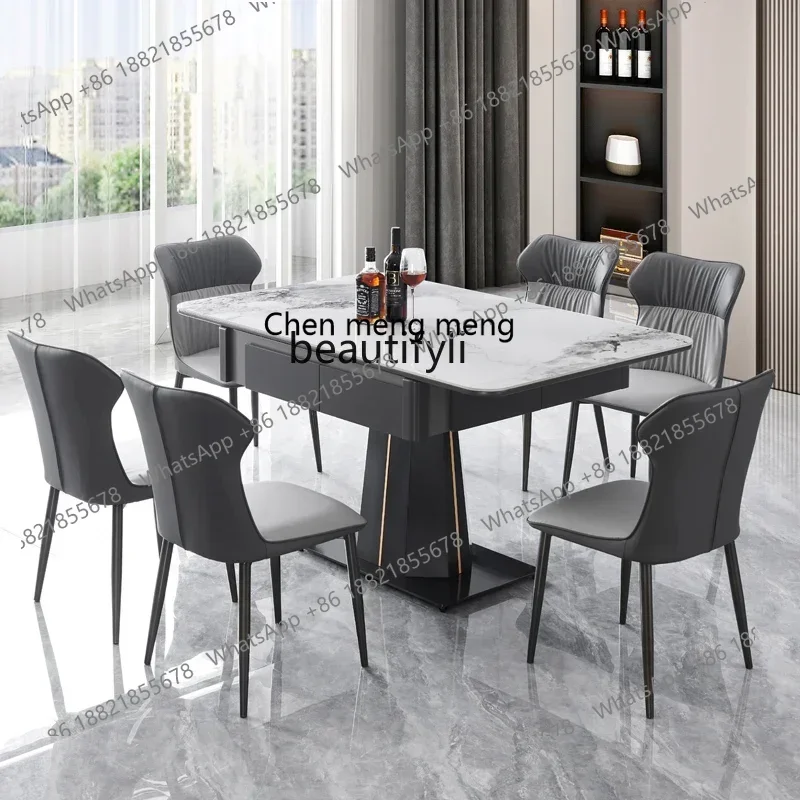 X Solid wood machine mahjong table integrated rock slab mahjong machine automatic dining table dual-purpose light luxury silent