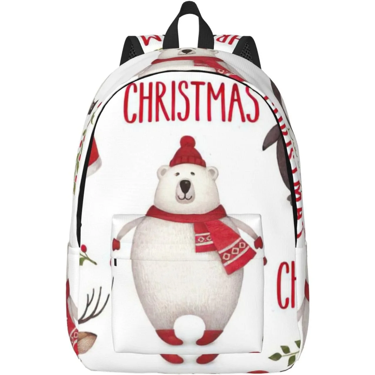 

Manatee Animals Calf Print Canvas Backpack Women,Mens Travel Casual Daypack Bookbag For Laptop Work Travel Hiking