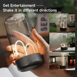 Cordless LED Desk Lamp Portable Outdoor Camping Atmosphere Light Creative Bedroom Bedside Wireless Mood Night Light Birthday Gif