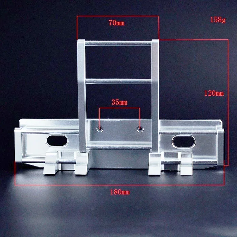 Paraurti anteriore in lega di alluminio con luci a LED per accessori per parti di riparazione del trattore per camion Tamiya 1/14 Scania RC