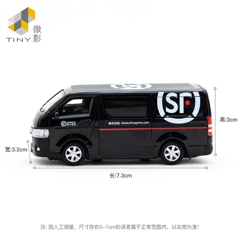 Diecast Tiny 1:64 Scale Hong Kong Hiace Seal SF Express Delivery Vehicle Alloy Car Model