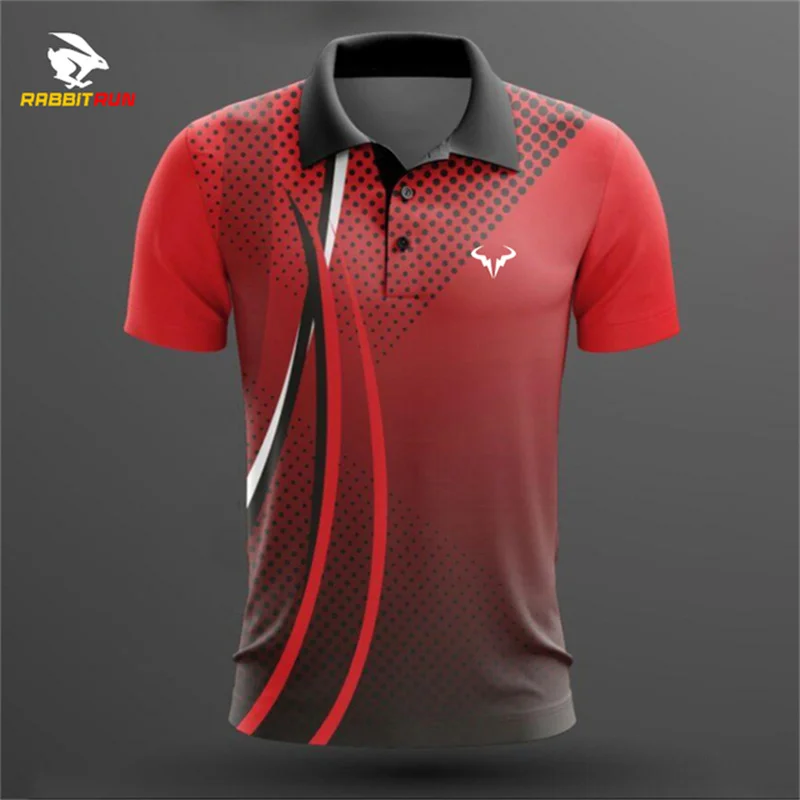 2024 Men New Casual Polo Button-up Shirt 3D Printed Breathable Golf Wear Short Sleeve Harajuku Male Breathable Loose Sweatshirts