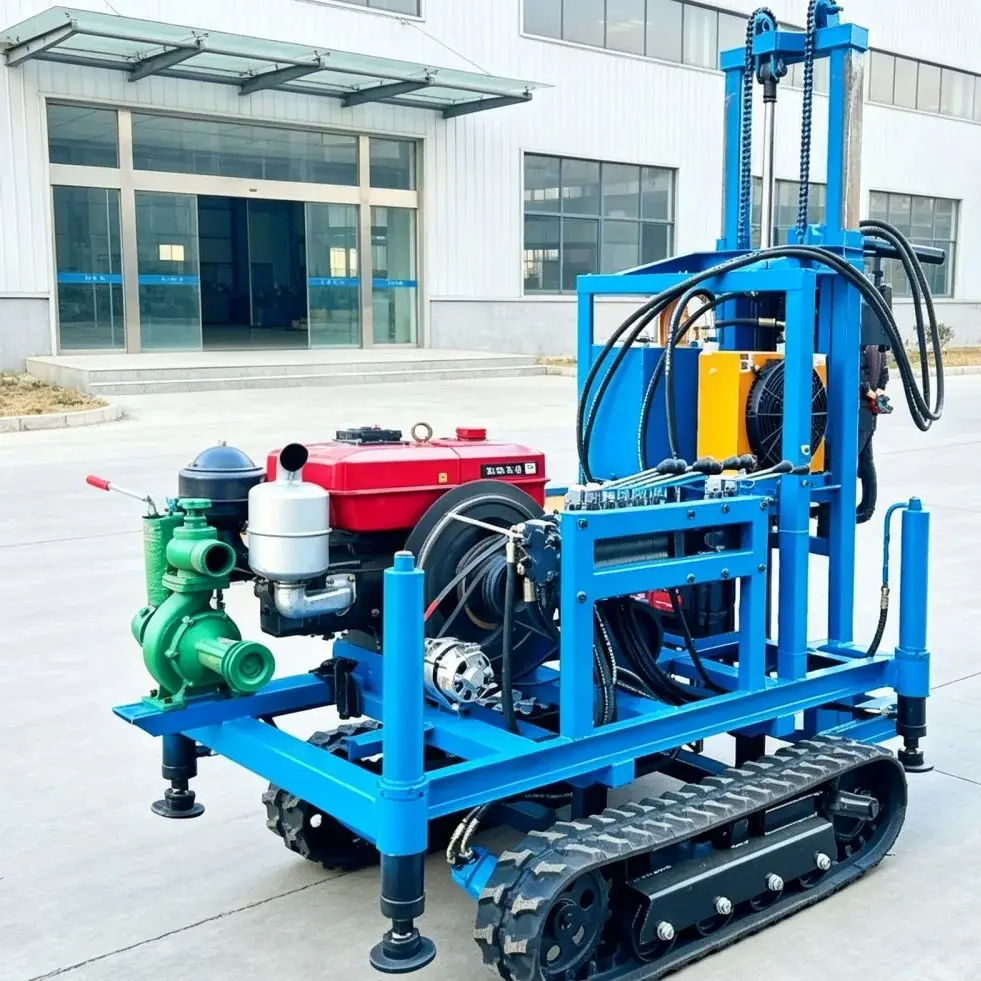 Customized Crawler‑type Water Well Drilling Rig, Small Diesel‑hydraulic Drilling Machine Ready‑to‑Work Upon Delivery