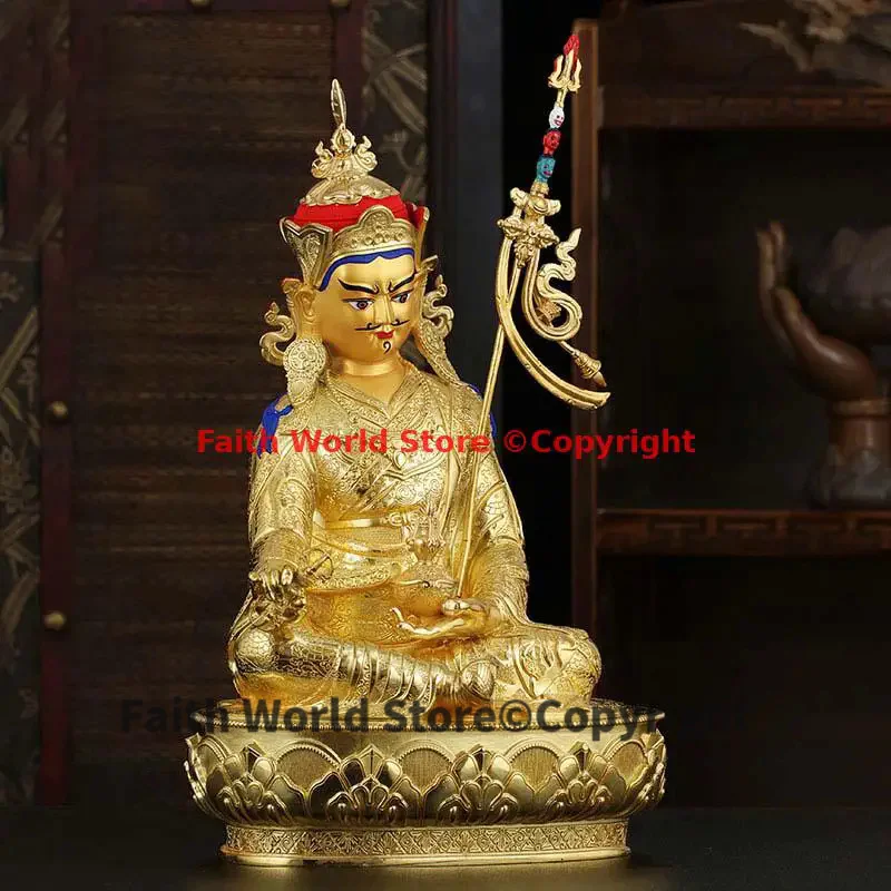 2025 Asia Nepal high grade gilding Padmasambhava Guru Rinpoche Buddha statue HOME Patron saint bless safe health good LUCK