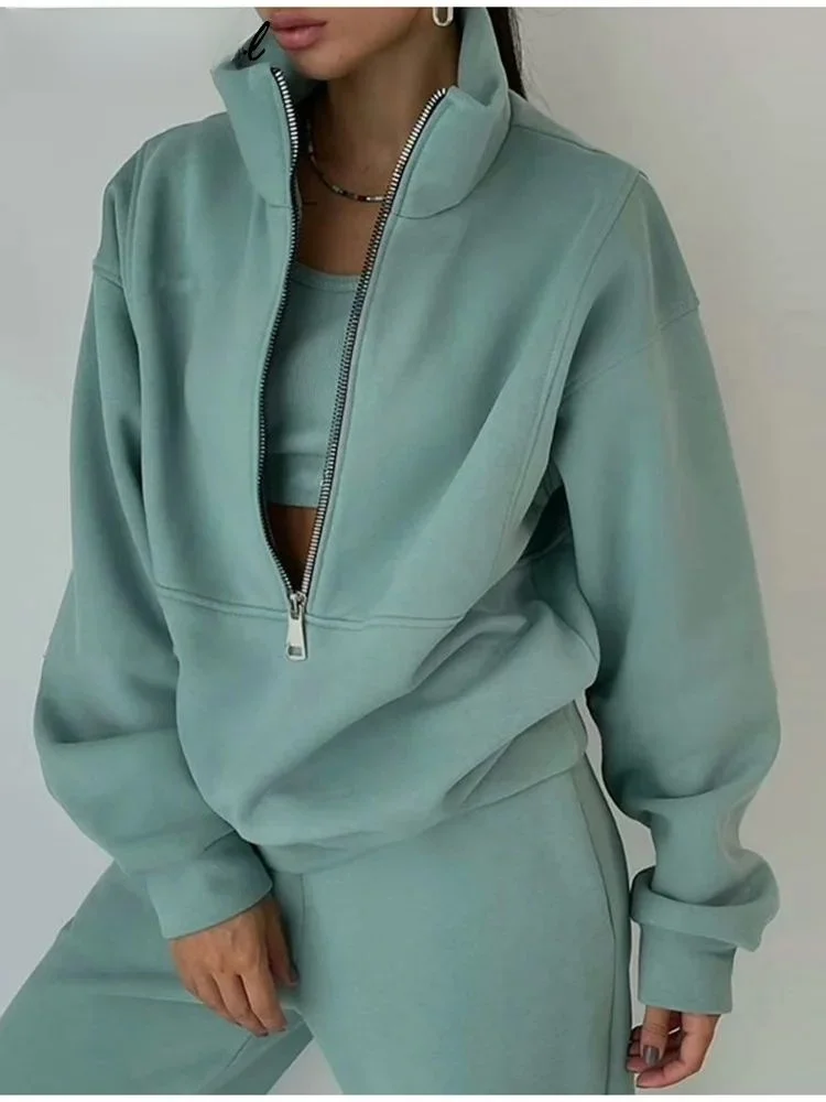 

Женский теплый костюм-двойка Ay Thi: розовый комплект из пиджака и брюк для осенне-зимнего сезона