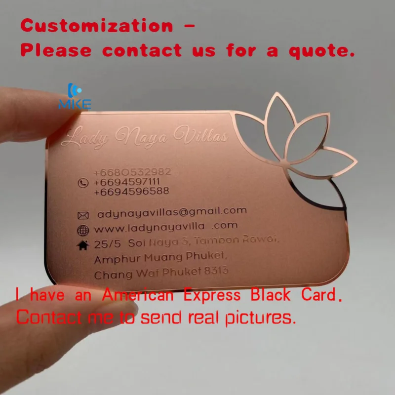 

custom.Custom Rose Metal Business Card