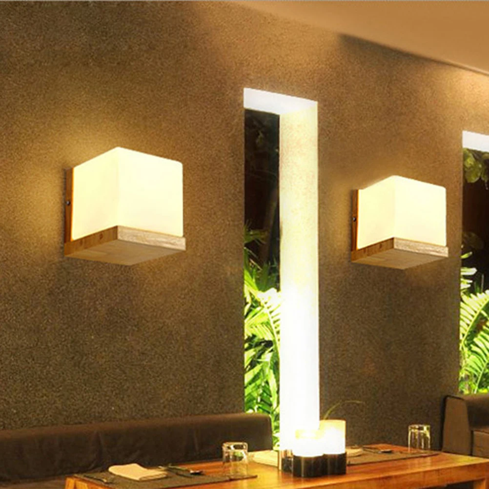 

Wall Lamp Wooden Base Bedroom Living Room Study Corridor Decorative Lighting Fixtures Stylish Creative Design High Quality