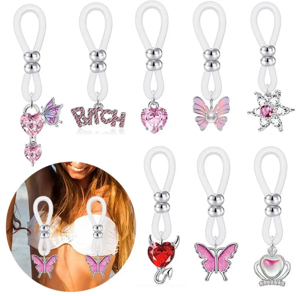 New Non-Piercing Fake Nipple Ring Faux Nipple Fake Piercing Fake Nipple Piercing Non Piercing 316L Surgical Steel Body Jewelry