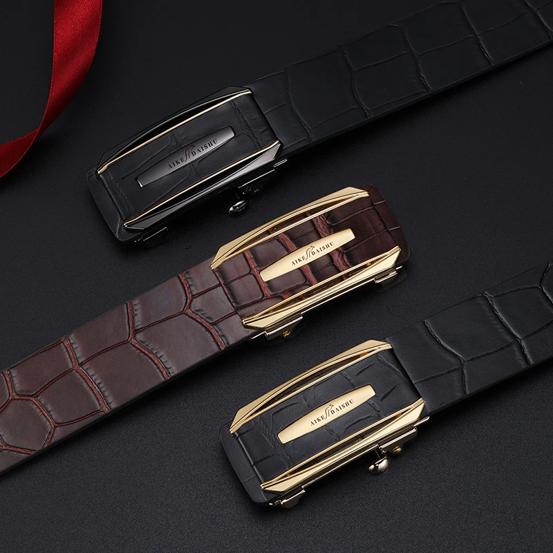 2025-new-men's-crocodile-pattern-leather-belt-business-style-genuine-leather-automatic-buckle-luxury-mid-aged-pants-belt-gift