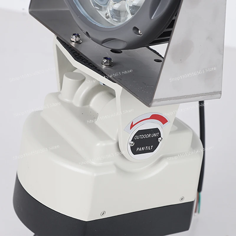 220V Waterproof Outdoor LED Searchlight 100W Remote Control Rotating Spotlight for Military Border Defense and Security