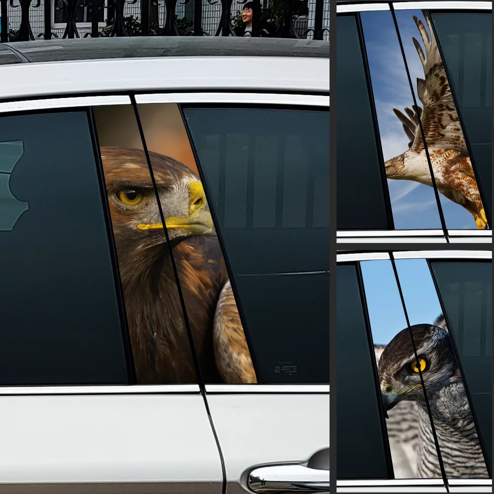 

Eagle Car Stickers Auto B Pillar Waterproof Animals Decor Cover Scratches Car Doors Pillar Sunscreen Vinyl Decals Accessories