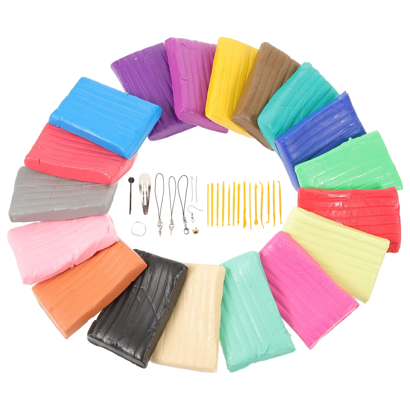1Set Polymeerklei Starterset Zachte Klei Modelleer- en Beeldhouwgereedschap Niet-buigzaam Veilig voor DIY Knutselen Educatief