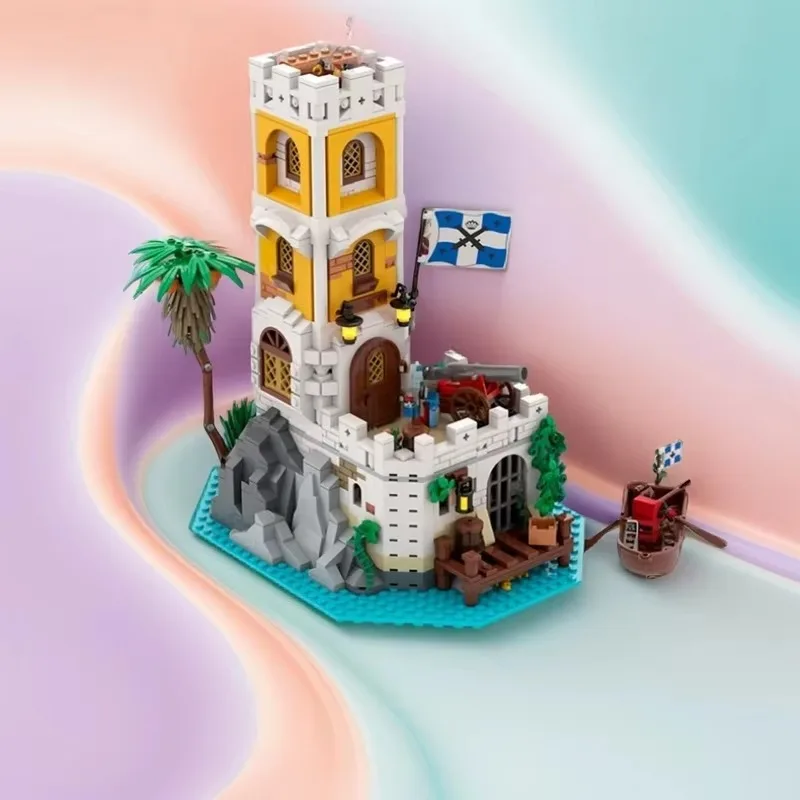 1174pcs MOC Pirates 6265 Sabre Island Remake Model Building Blocks Christmas Gift Toys Craft Display Assemble Brick Collection