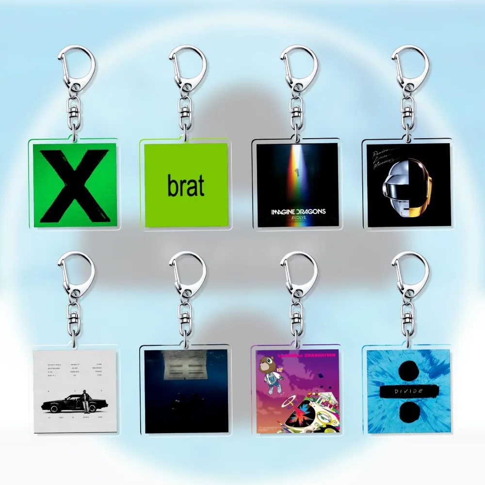 

Diy Custom Ed Sheeran Acrylic Keychain Keyring Fans Gifts Trend Jewelry fashion Backpack Pendant Creative Friend's Holiday Gifts