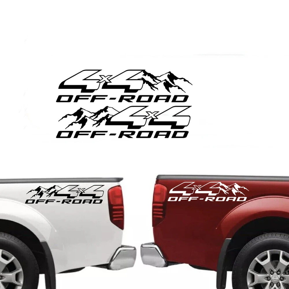 Modern 2pcs Offroad 4X4 RAM 1500 F150 Truck Car Sticker Decal for Bumper Bedside Tailgate Auto Vehicle Vinyl Decor