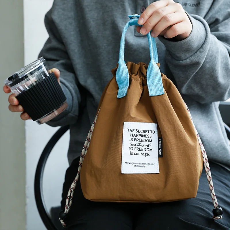 1PC Office Worker Insulated Lunch Bag Thickened Thermal Material Portable Handheld Bento Tote Large Capacity Food Storage Bag