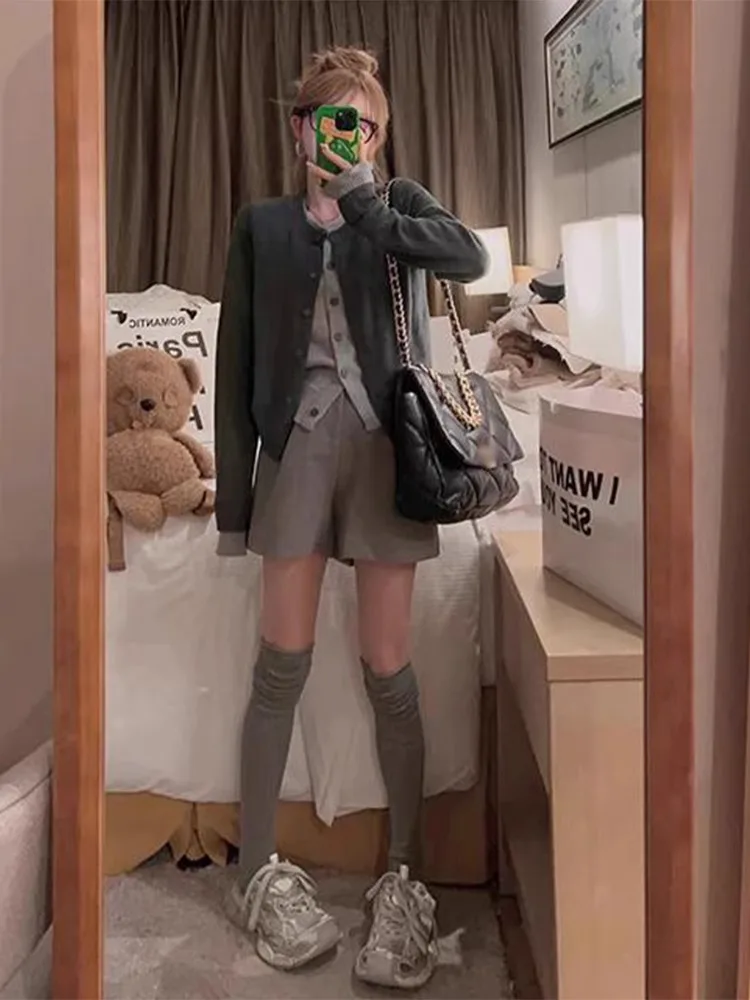 

Уникальный вязаный свитер. Уникальная красивая верхняя одежда. Искусственный двухсекционный женский модный ранний зимний кардиган.