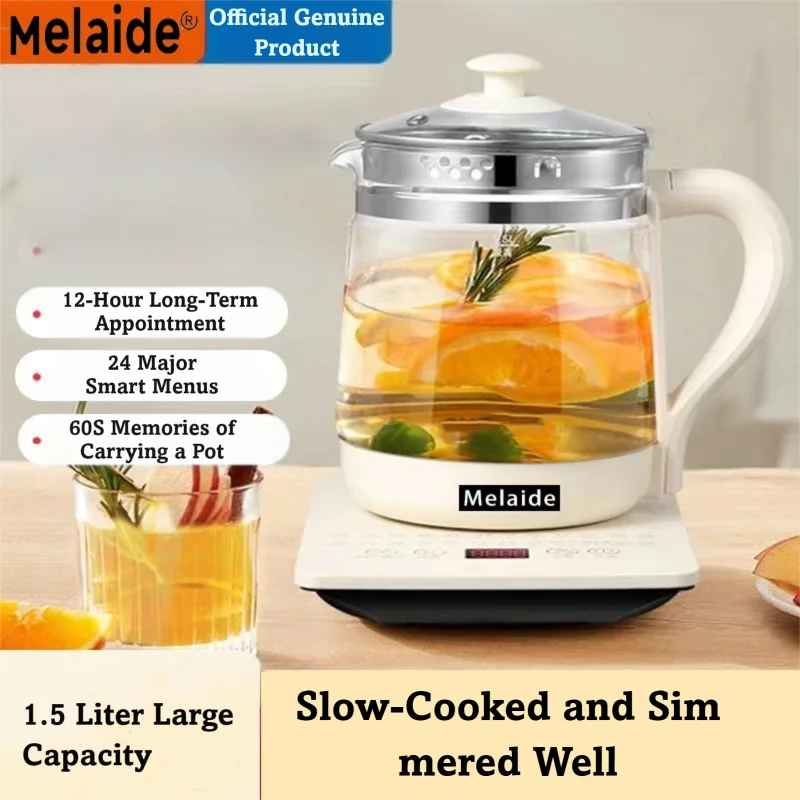 

Melaide health pot multifunctional health kettle 1.5L household appliance 800W 304 stainless steel insulation