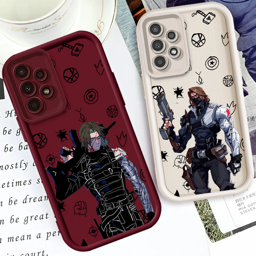 Marvel Heroes Cool Anime For Samsung A73 A71 A54 A53 A52 A51 A33 A32 A21S A14 A13 A12 A03 A04 A05 5G Eye Ladder Soft Phone Case