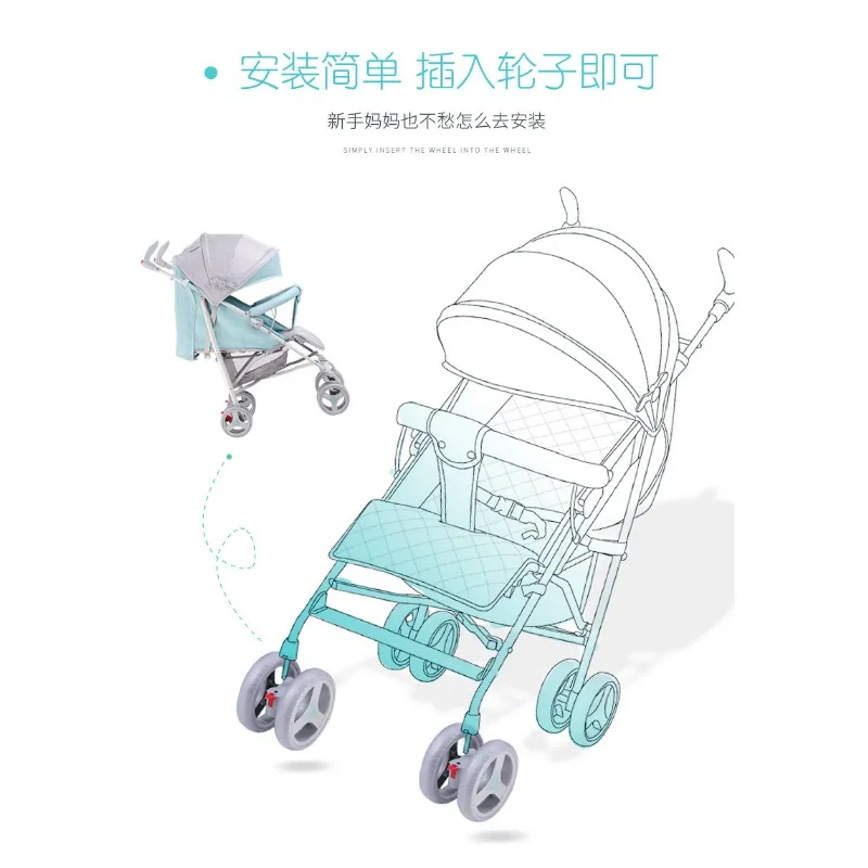 Stroller portable folding stroller shock-proof stroller can sit on a lying