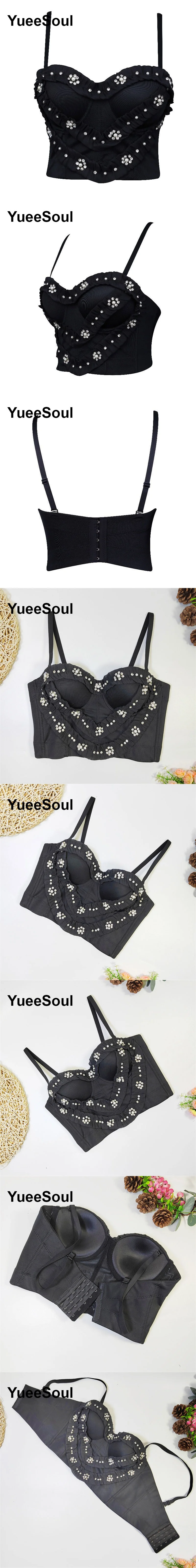 Black Y2K Tops White Rhinestone Sequins Tassel Slim Crop Top New Gothic Party Club Wedding High Street Sexy Corset Top Camis