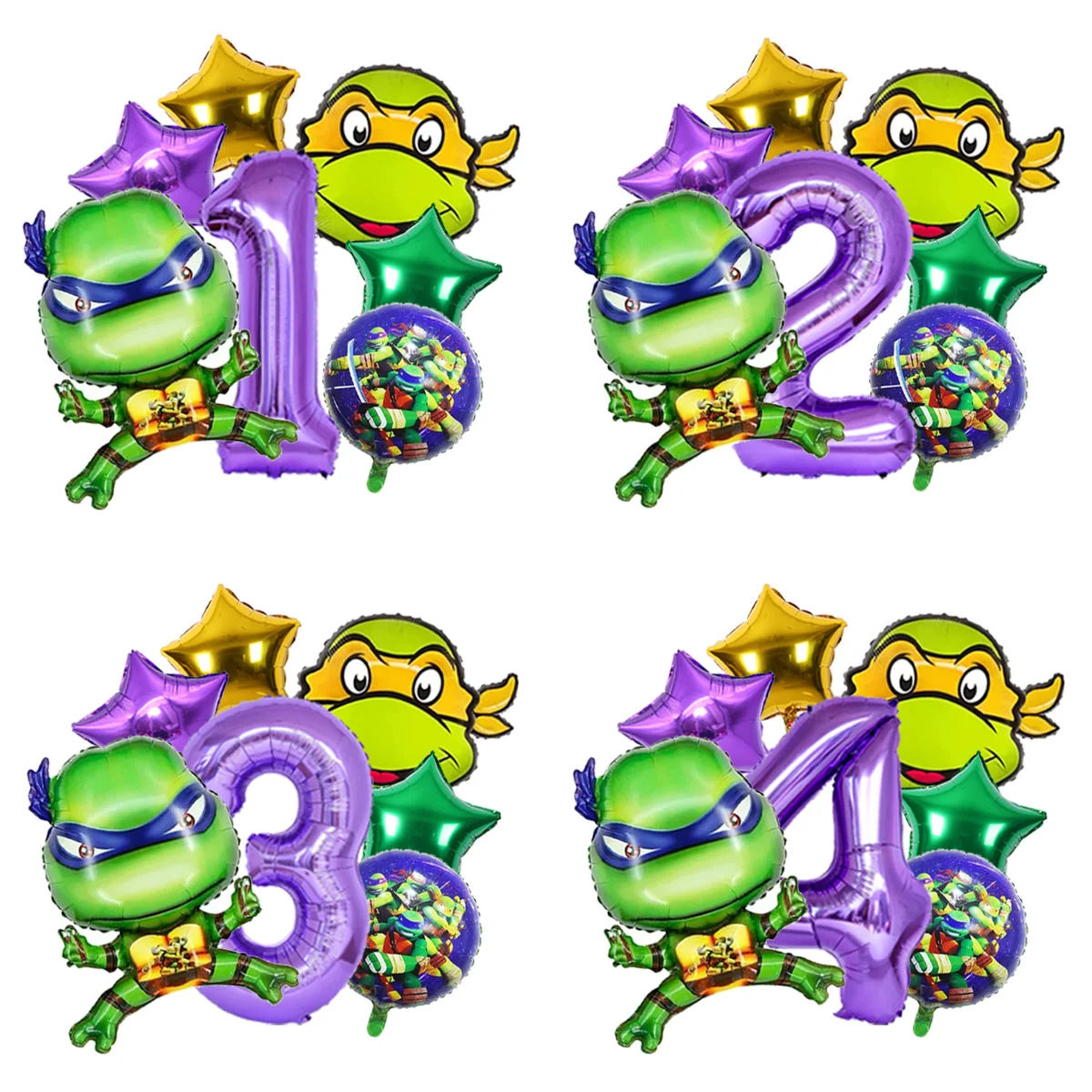 Teenage Mutant Ninja Turtles Balloons Set For Boys Birthday Party Cartoon Theme Baby Shower Celebration Decor Globos