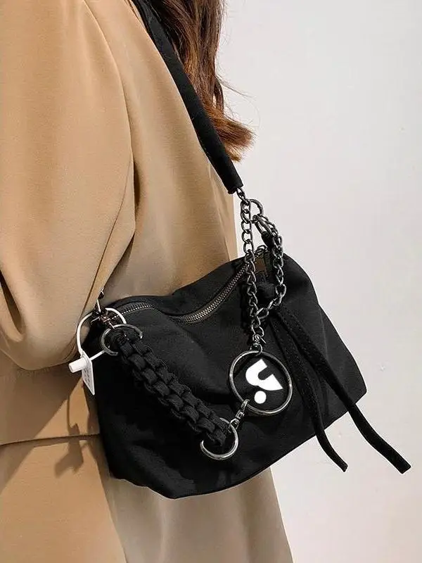 casual-large-capacity-women's-crossbody-bag-chain-waist-bag-versatile-nylon-material-spring-2026-new-style-fashionable-stitching