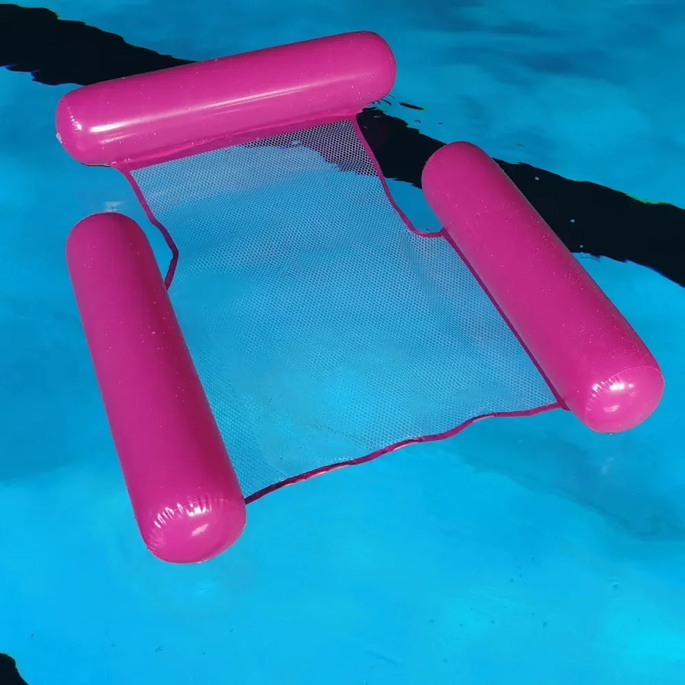 Foldable Floating Water Hammock Float Lounger Floating Toys Inflatable Floating Bed Chair Swimming Pool Inflatable Hammock Bed