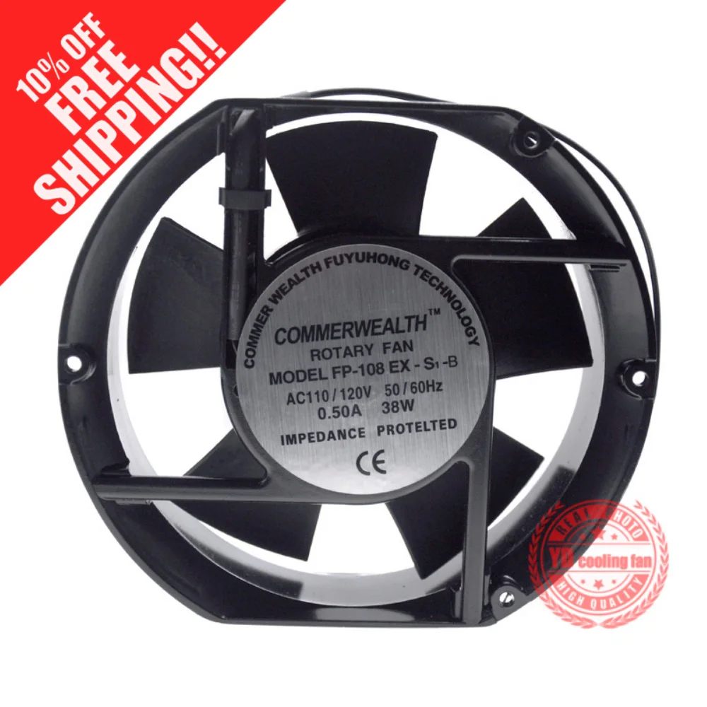 NEW COMMONWEALTH COMMON 17251 AC110V 17CMCM SLEEVE Axial FP-108EX-S1 cooling fan