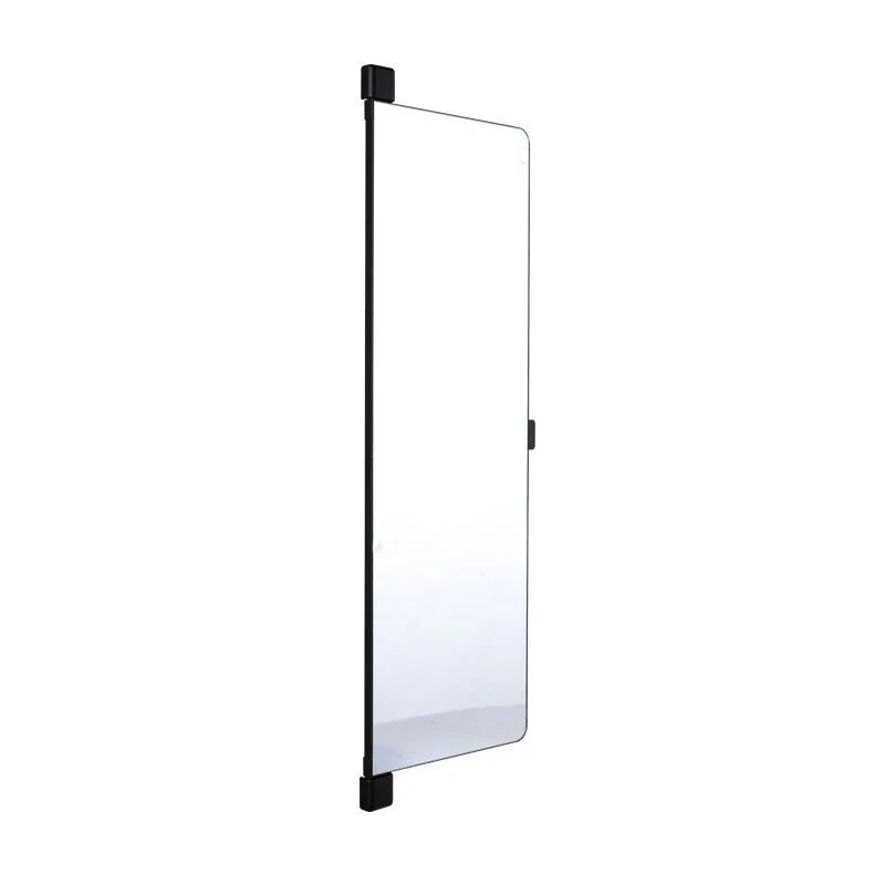 The wardrobe features a built-in sliding and rotating dressing mirror, with a hinged door and hidden interior interior