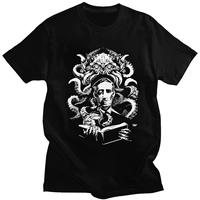 Cool Call Of Cthulhu Tshirt Men Pure Cotton Handsome T-shirt O-neck Short Sleeved Horror Fiction Lovecraft Tee Shirt Clothing