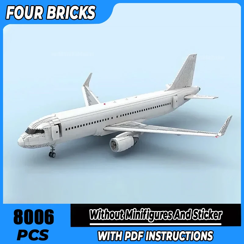

New Moc building blocks airplane model Airbus A320 technology modular building blocks children's toys DIY set assembly！