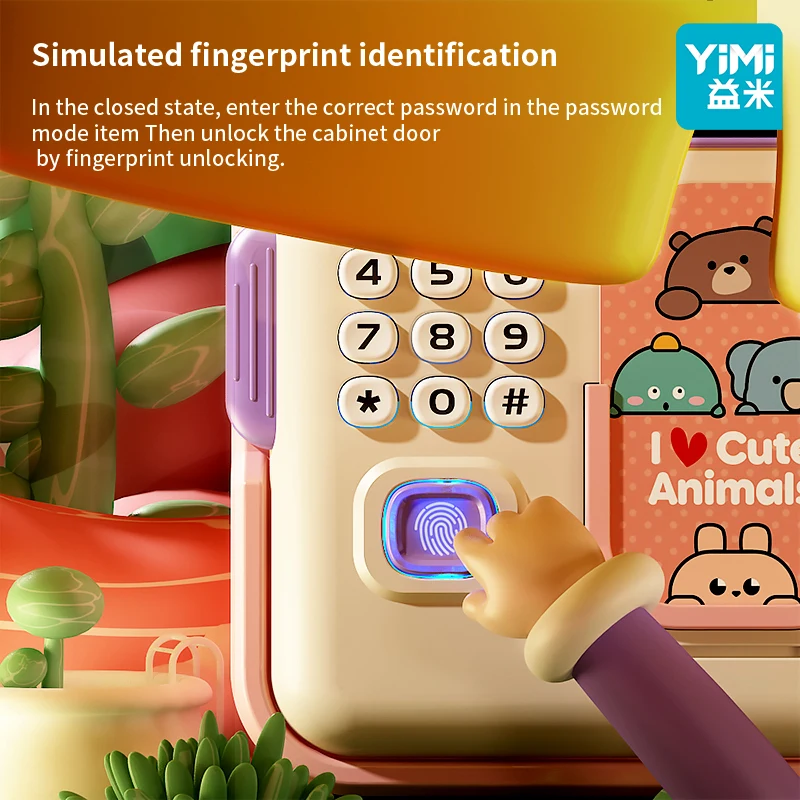 Tirelire rose pour enfants, avec verrouillage à Code par mot de passe et fente pour billets à saisir automatique, boîte d'économie de pièces de monnaie en argent véritable