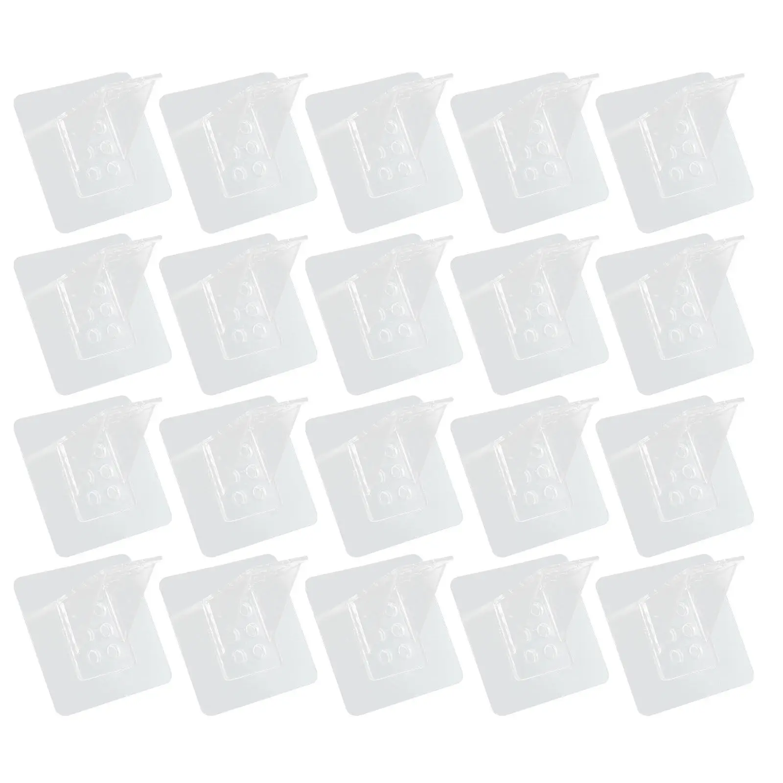 30Pcs Cabinet Shelf Brackets Punch-Free Self-Adhesive No Drill Shelf Holders Heavy Duty Clear Plastic Support Pegs for Kitchen