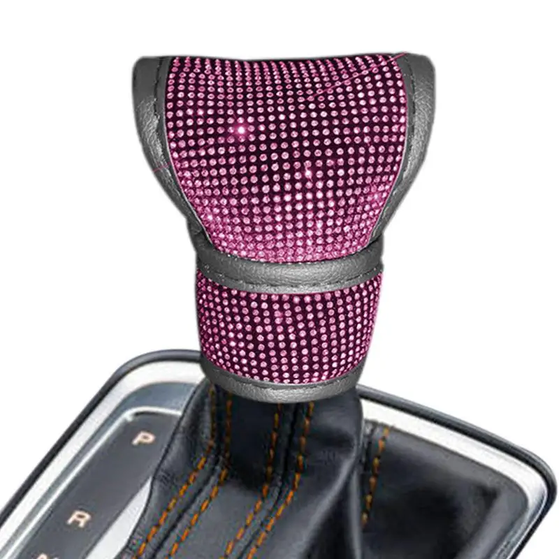 For Refer To Description  Gear Shift Knob Cover With Rhinestones Shift Lever Dust Protection Cover Anti-Scratch Vehicle Interior