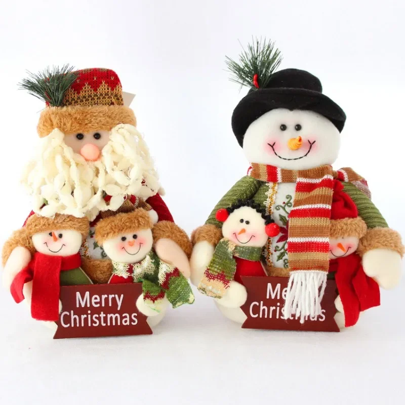 Lovable Christmas Decorations Home Height 30cm Santa Claus Snowman Dolls Children's Gifts Window Decorations Holiday Ornaments