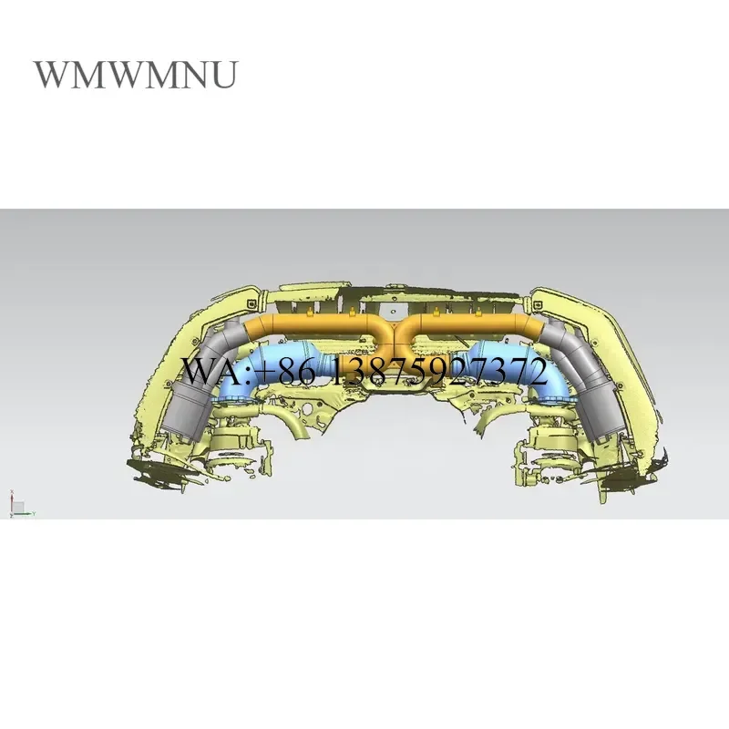 Wmwmnu Stainless Steel 300 Cell Catted Downpipes Mid-pipes Catback Exhaust Pipe for 992.2 Turbo S
