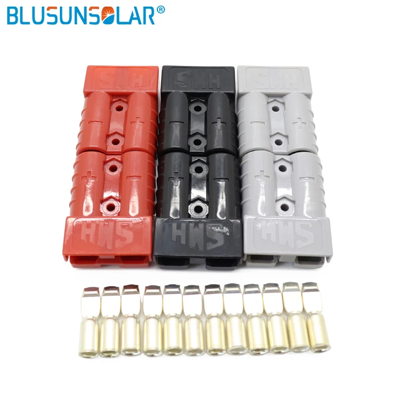 10Pcs 50A Power Connector 50a 6awg Caravan Trailer Solar 4x4 Truck Suitable For Charging Plug Forklift Battery Connector