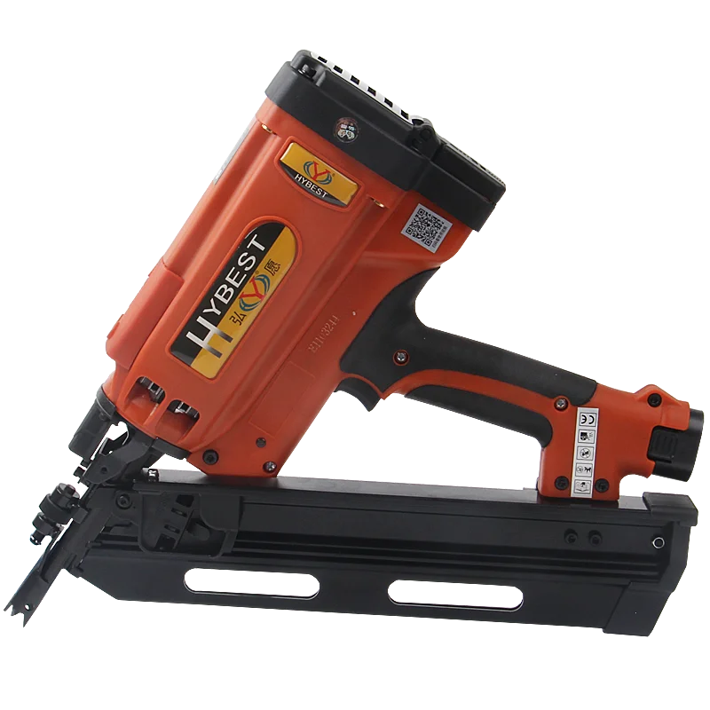 HYBEST GFN3490 Cordless Framing Nail Gun 90mm Wood Nail Gun for Pallet And Log Cabin Construction