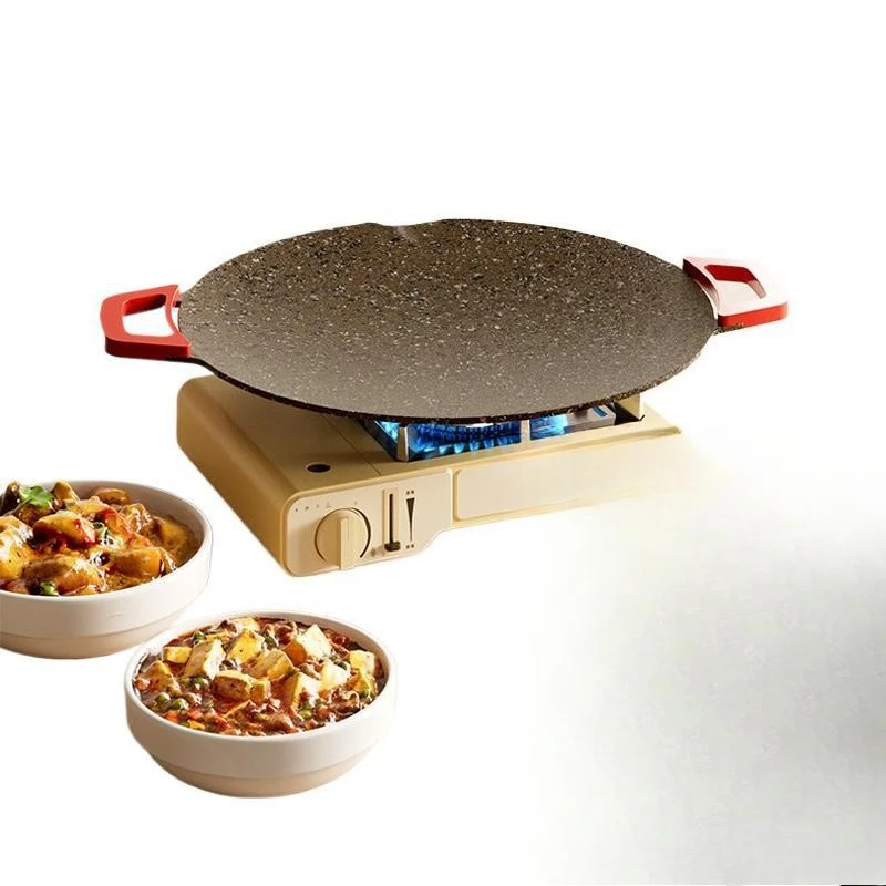 

Outdoor camping barbecue plate induction cooker household barbecue meat pot