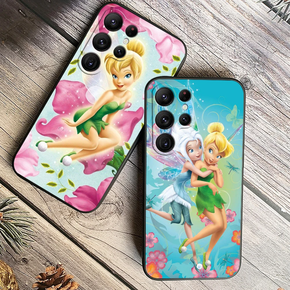 

Disney Tinker Bell For Samsung Galaxy S24 S23 S22 S21 S20 FE S10 S10E Plus Ultra Pro Lite 5G Black Cover Phone Case