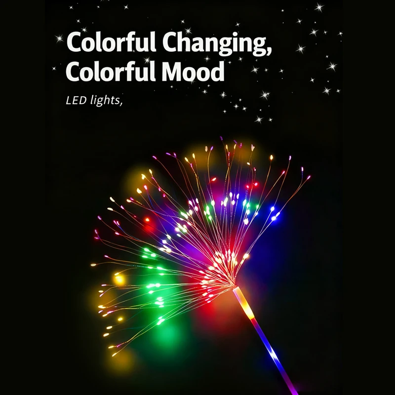 LED-vuurwerkverlichting Handheld Glow Sticks Knipperlicht Sterrenhemel Decoratieve verlichting Kleurrijke string voor bijeenkomsten op de avondmarkt