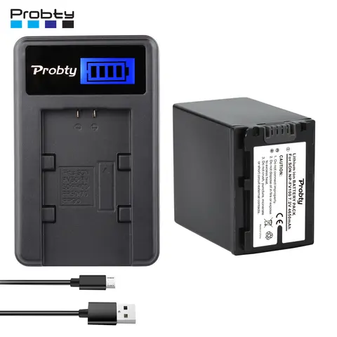 4650mAh NP FV100 NP-FV100 FV100 Batteries + LCD USB Charger for Sony NP-FV30 NP-FV50 NP-FV70 SX83E SX63E FDR-AX100E AX100E