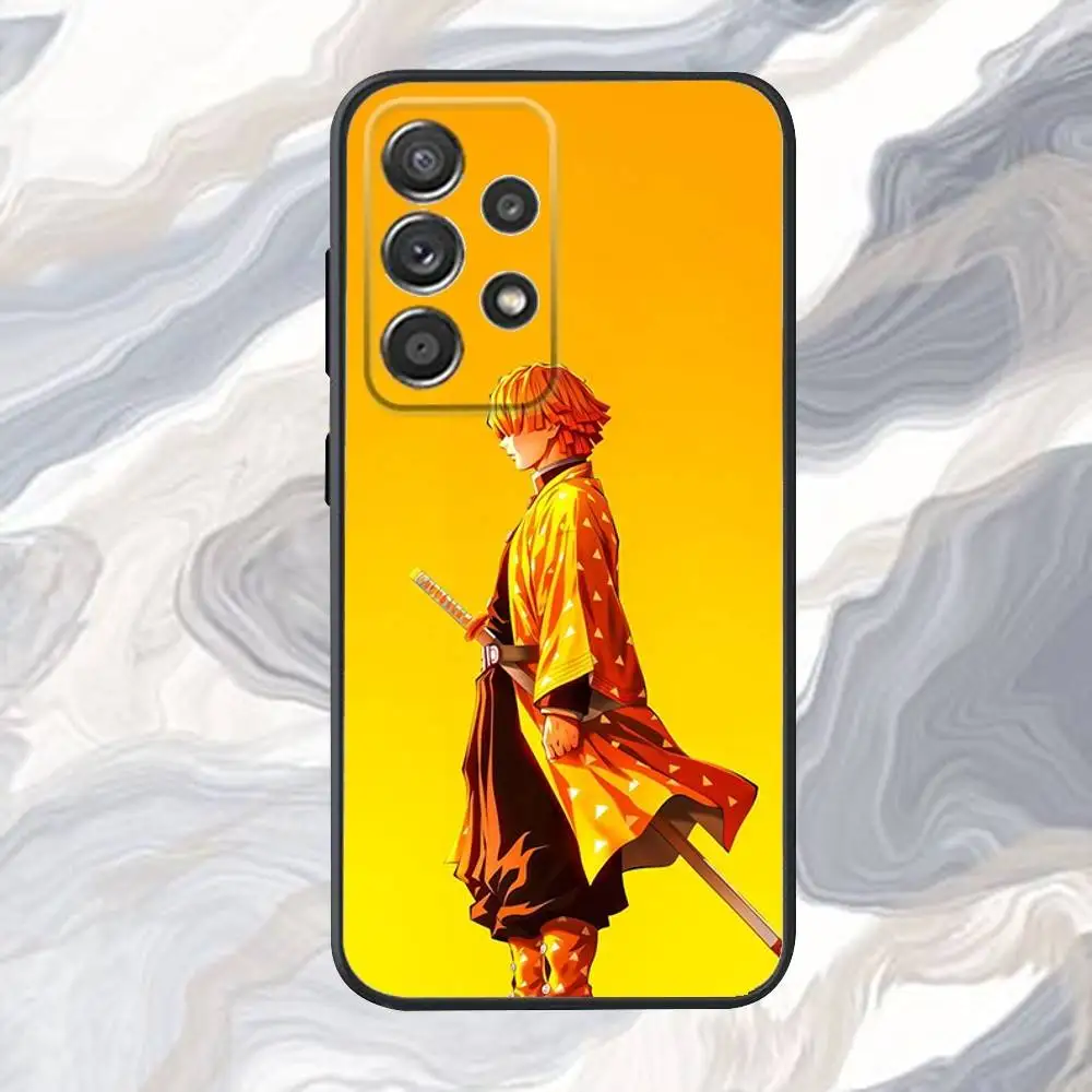 Z-Zenitsu-us Anime A-Agatsuma - كحافظة هاتف لهاتف Samsung S25، S24، S21، S22، S23، S30، Ultra، S20، Plus، Fe، Lite، Note، 10,9,5G غطاء أسود #3