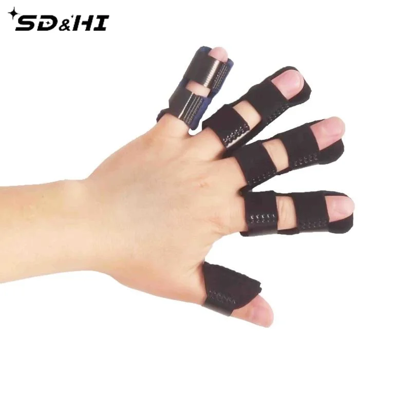 5PCS Uomini e Donne Sport Equipaggiamento Protettivo Fissaggio Dito Per Dita Rotti/Adrizzamento Dito/Guanti Per Dito Guanti Set di Supporto