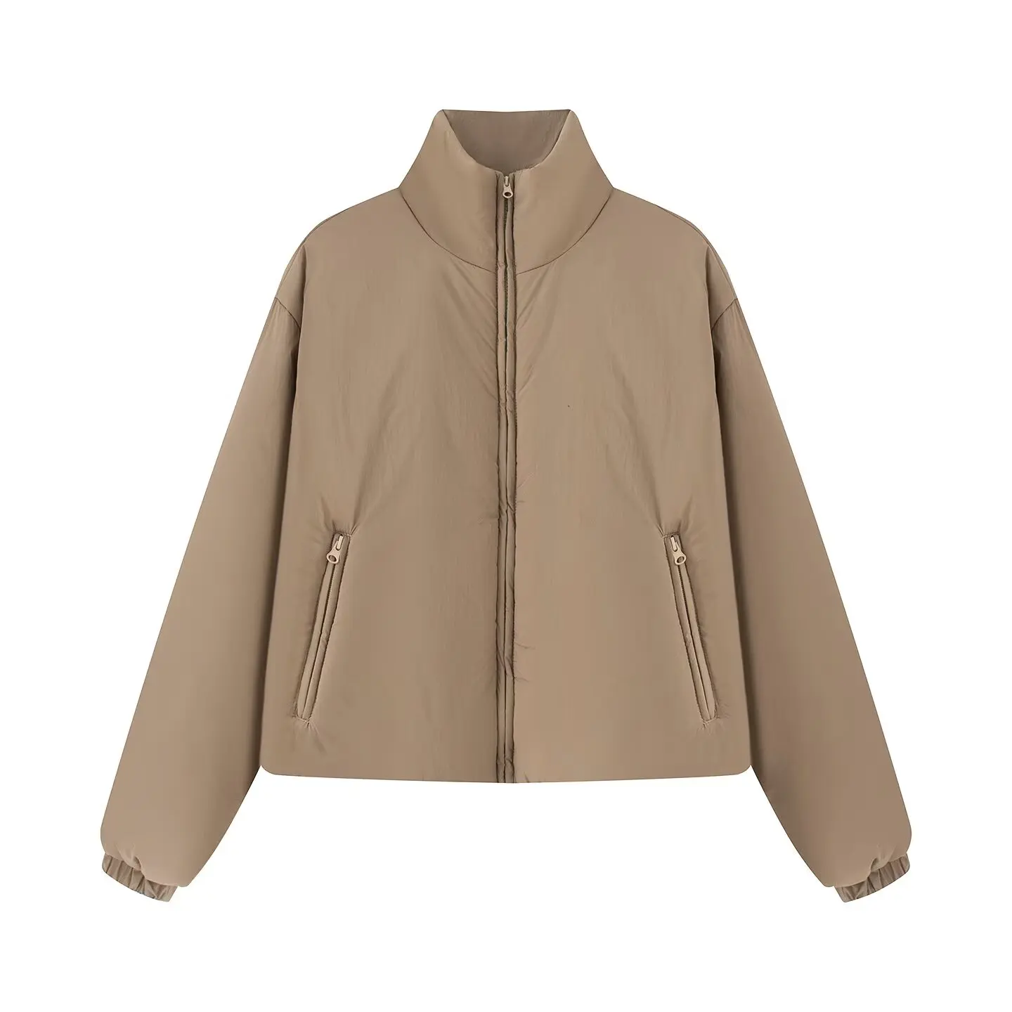 Fashionable Water-Resistant Cotton Lined Sports Jacket for Women Versatile Autumn New Arrival Standard Fit Polyester Fabric