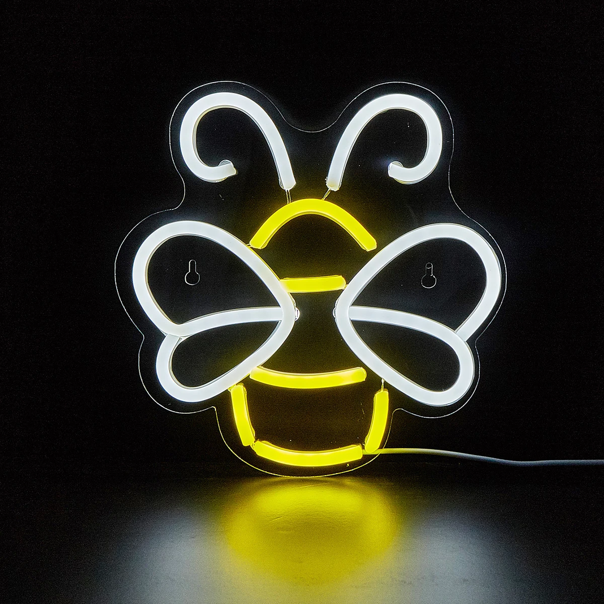 Chi-buy LED Neon Bee USB Powered Neon Signs Night Light 3D Wall Art & Game Room Bedroom Living Room Decor Lamp Signs