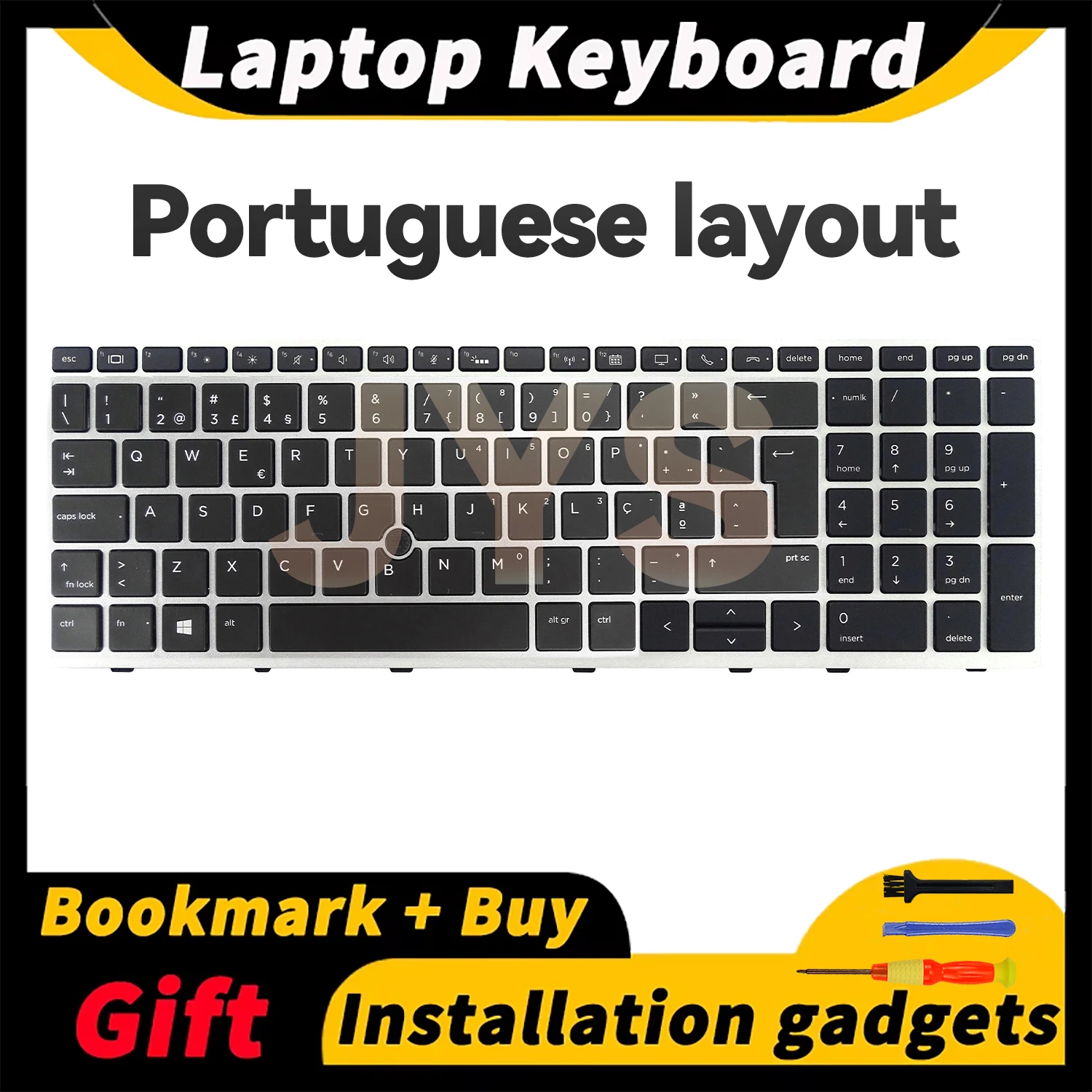 

For HP EliteBook 750 G5 G6/755 G5 G6/850 G5 G6/855 G5 G6 laptop keyboard with backlit Portuguese layout replacement keyboard