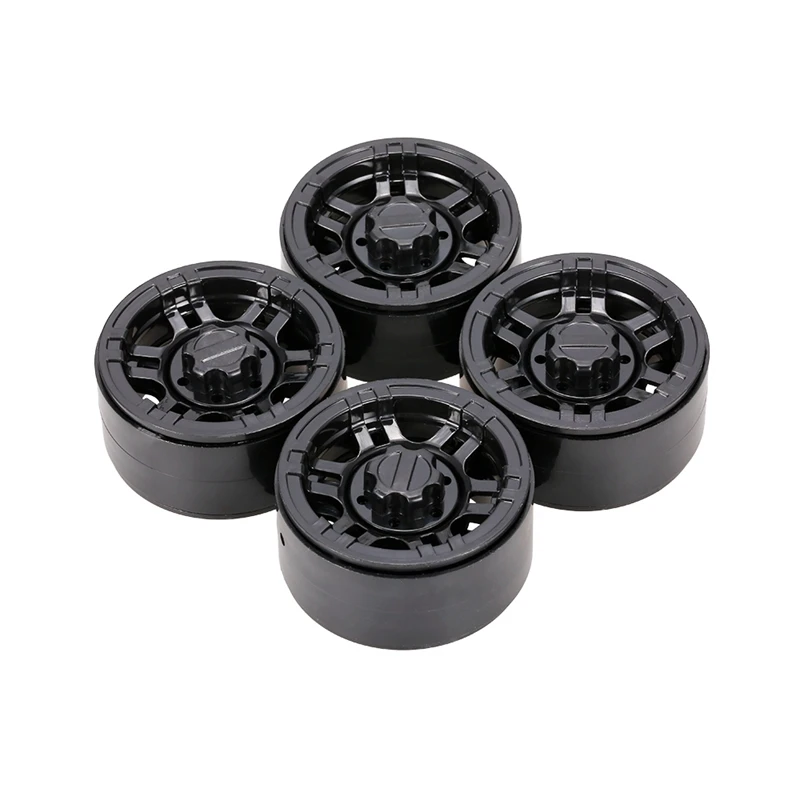 4PCS Plastic 1.9Inch Beadlock Wheel Hub Rim For 1/10 RC Crawler Axial SCX10 90046 AXI03007 Traxxas TRX4 Redcat MST Parts