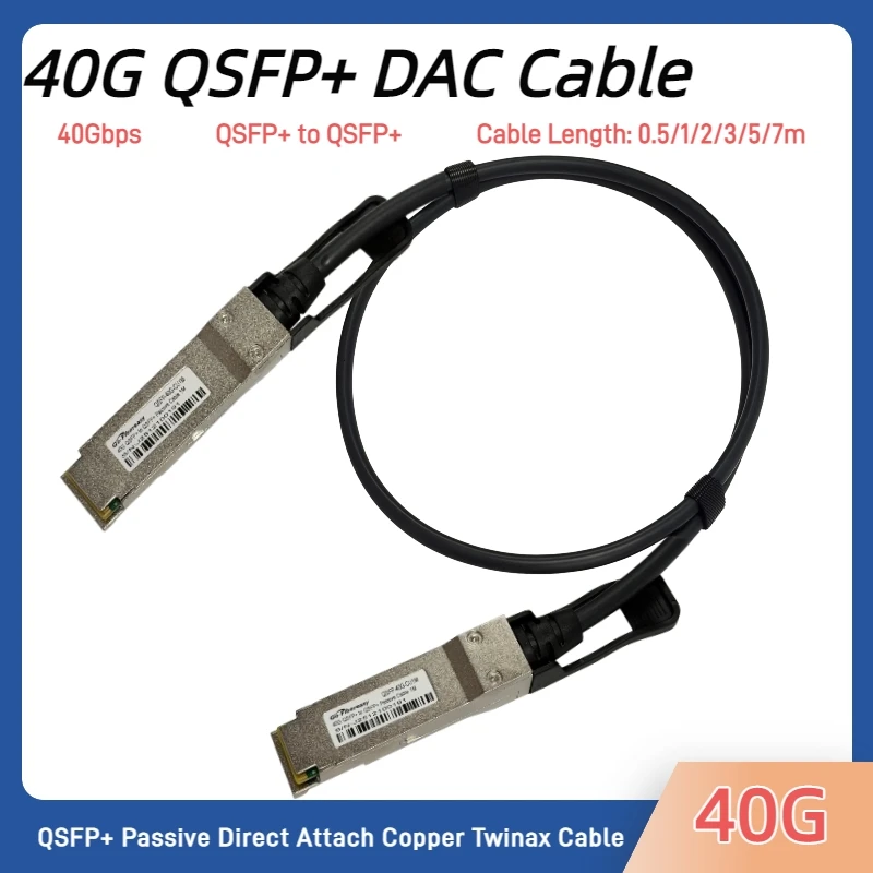 40G DAC Cable 40Gb/s QSFP+ to QSFP+ 0.5/1/2/3/7m Passive Direct Attach Copper Twinax Cable Compatible with Cisco,Mikrotik Switch